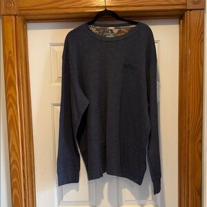 Realtree Men's Crewneck Thermal Long Sleeved top in Dark Blue 2XL